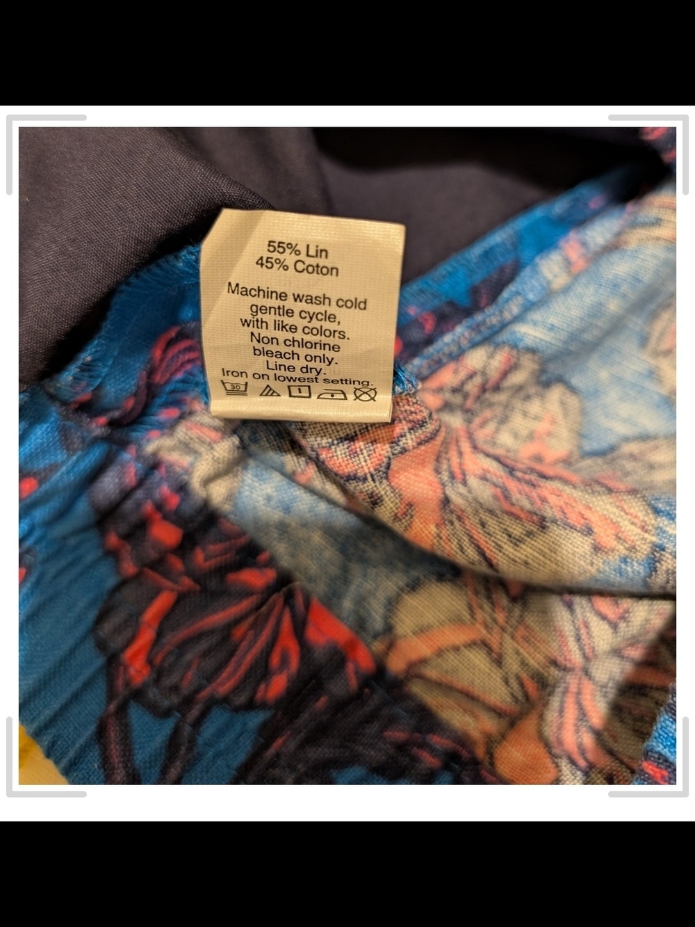 Pre-owned J. Crew Blue Shorts with Red Floral Print - Picture 6 of 7